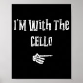Poster I'm With Cello Halloween Costume Funny Couples Mat (Devant)