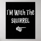Poster I'm With Squirrel Halloween Costume Funny Couples (Devant)