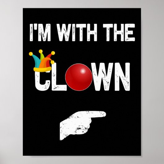 Poster I'm with the clown Halloween Costumes (Devant)