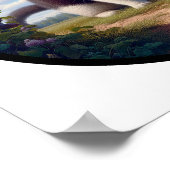 Poster Image 3D circulaire d'un beau chat Tuxedo (Coin)