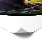 Poster Image 3D circulaire d'un beau chat Tuxedo (Coin)