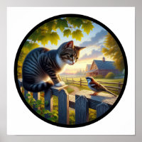 Image 3D circulaire d'un chat domestique à air cou