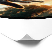 Poster Image 3D circulaire d'un chat domestique à cheveux (Coin)