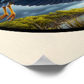 Poster Image 3D circulaire d'un héros de nuit à couronnem (Coin)