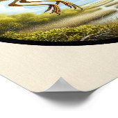 Poster Image 3D circulaire d'un héros de nuit à couronnem (Coin)