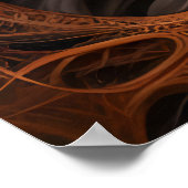 Poster Image Abstraite - 3D Fractal, art numérique, braun (Coin)