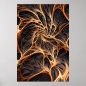 Poster Image Abstraite - 3D Fractal, art numérique, braun (Devant)