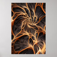 Image Abstraite - 3D Fractal, art numérique, braun