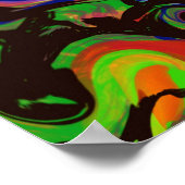 Poster Image abstraite intitulée "Les mondes émergent" (Coin)