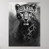 Poster Image Ai, Croquis Au Charbon. Leopard (Devant)