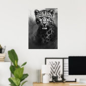 Poster Image Ai, Croquis Au Charbon. Leopard (Bureau à domicile)