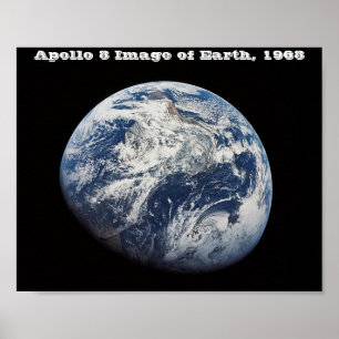 Poster Image Apollo 8 de la Terre, 1968