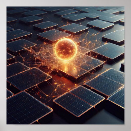 Poster Image arrière - plan des circuits électroniques (Devant)