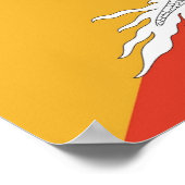 Poster Image avec le drapeau du Bhoutan (Coin)