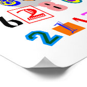 Poster Image colorée et amusante de Pi (Coin)