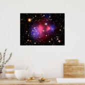 Poster Image composite de Galaxie à lumière visible et à (Cuisine)