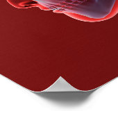 Poster Image Conceptuelle De L'Oeil Et Du Crâne Humains (Coin)