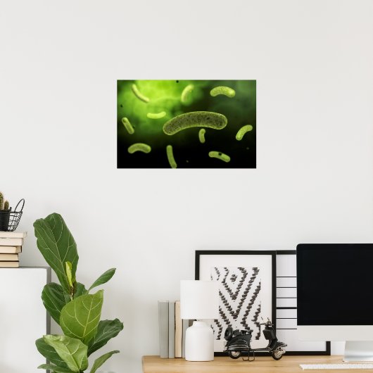 Poster Image Conceptuelle Des Bactéries Communes (Bureau à domicile)