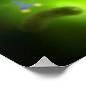 Poster Image Conceptuelle Des Bactéries De Tuage D'Antibe (Coin)