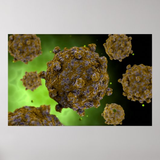 Poster Image Conceptuelle Du Coxsackievirus 2 (Devant)