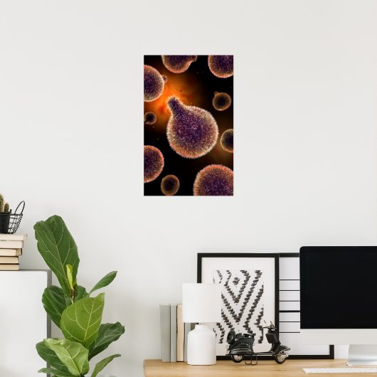 Poster Image Conceptuelle Du Plasmodium Provoquant Le Pal (Bureau à domicile)