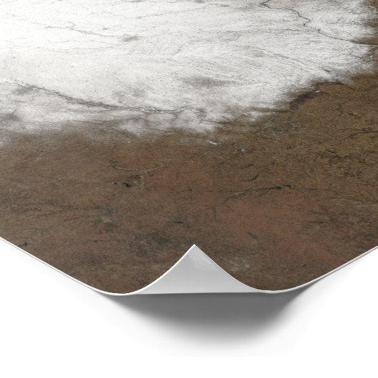 Poster Image couleur véritable de la neige (Coin)