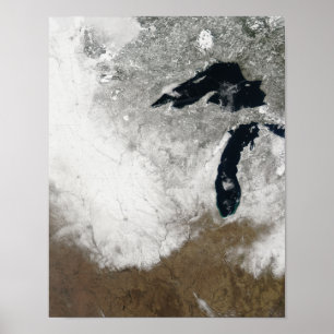 Poster Image couleur véritable de la neige