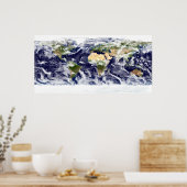 Poster Image couleur vraie de toute la Terre (Cuisine)