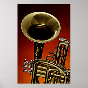Poster Image d'affiche de trompette d'une trompette