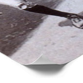 Poster Image de baseball noir et blanc (Coin)