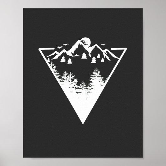 Poster Image de cadre triangle avec paysage sauvage (Devant)