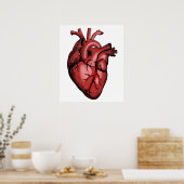 Poster Image de coeur anatomique réaliste (Cuisine)