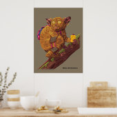 Poster Image de créature mythique de primate de forêt d'a (Cuisine)