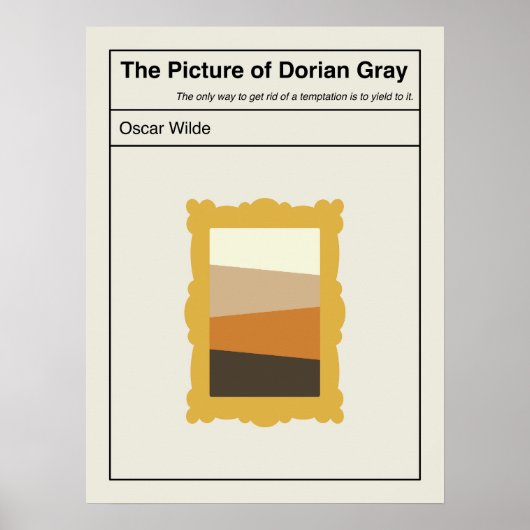 Poster Image de Dorian Gray Oscar Wilde Minimalist (Devant)