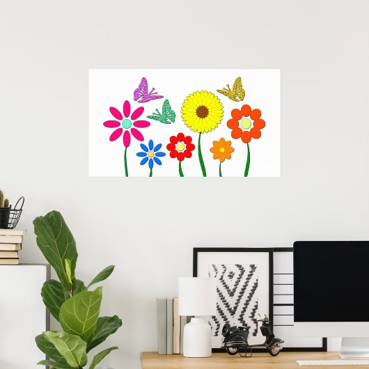 Poster Image de fleurs (Bureau à domicile)