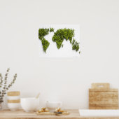 Poster image de la carte du monde (Cuisine)