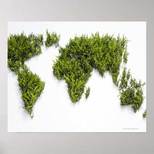 Poster image de la carte du monde (Devant)