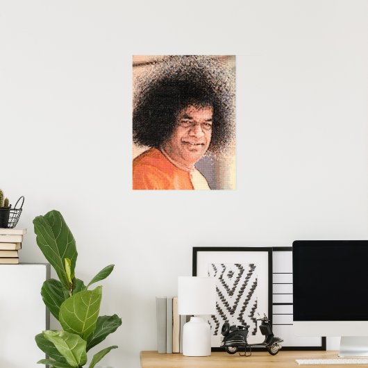 Poster Image de la croix de Sai Baba (Bureau à domicile)