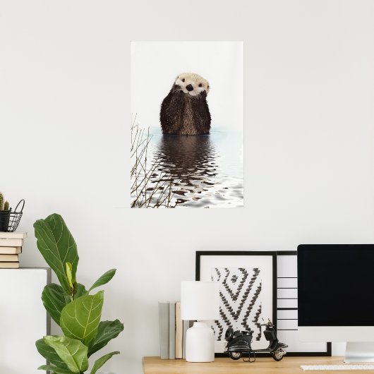 Poster Image de la faune de Cute Otter (Bureau à domicile)