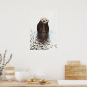 Poster Image de la faune de Cute Otter (Cuisine)
