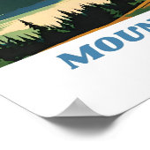 Poster Image de la forêt nationale Mount Baker Retro déc (Coin)