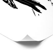 Poster Image de pic vert / impression / noir et blanc (Coin)