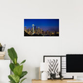 Poster Image de Seattle Skyline le matin. (Bureau à domicile)