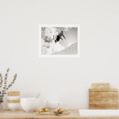 Poster Image de ski vintage, Tricks sur skis (Cuisine)