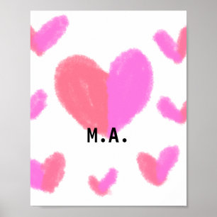 Poster image de texte coloré avec votre nom