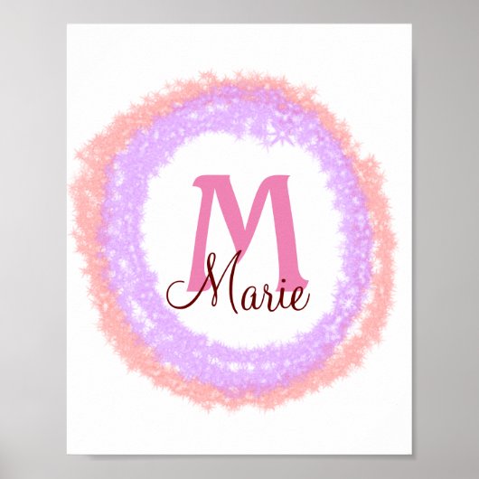 Poster Image de texte simple et coloré (Devant)