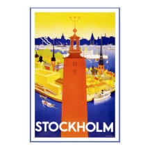 Image de voyage rétro vintage Stockholm