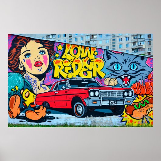 Poster Image détaillée du dessin de graffiti. Conceptuel (Devant)