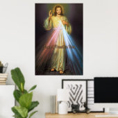 Poster Image Divine Miséricorde Dévotionnelle. (Bureau à domicile)