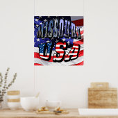 Poster Image du Missouri et texte USA (Cuisine)